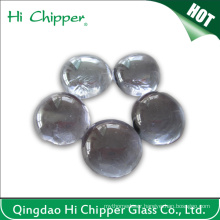 Iridescent Clear Flat Back Fire Pit Glass Beads